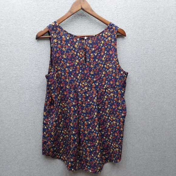 Everleigh Womens Floral Sleeveless Blouse Top M Multicolor - Picture 4 of 4